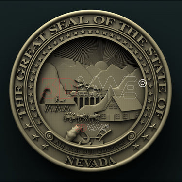 NEVADA STATE SEAL 3D STL 3DWave
